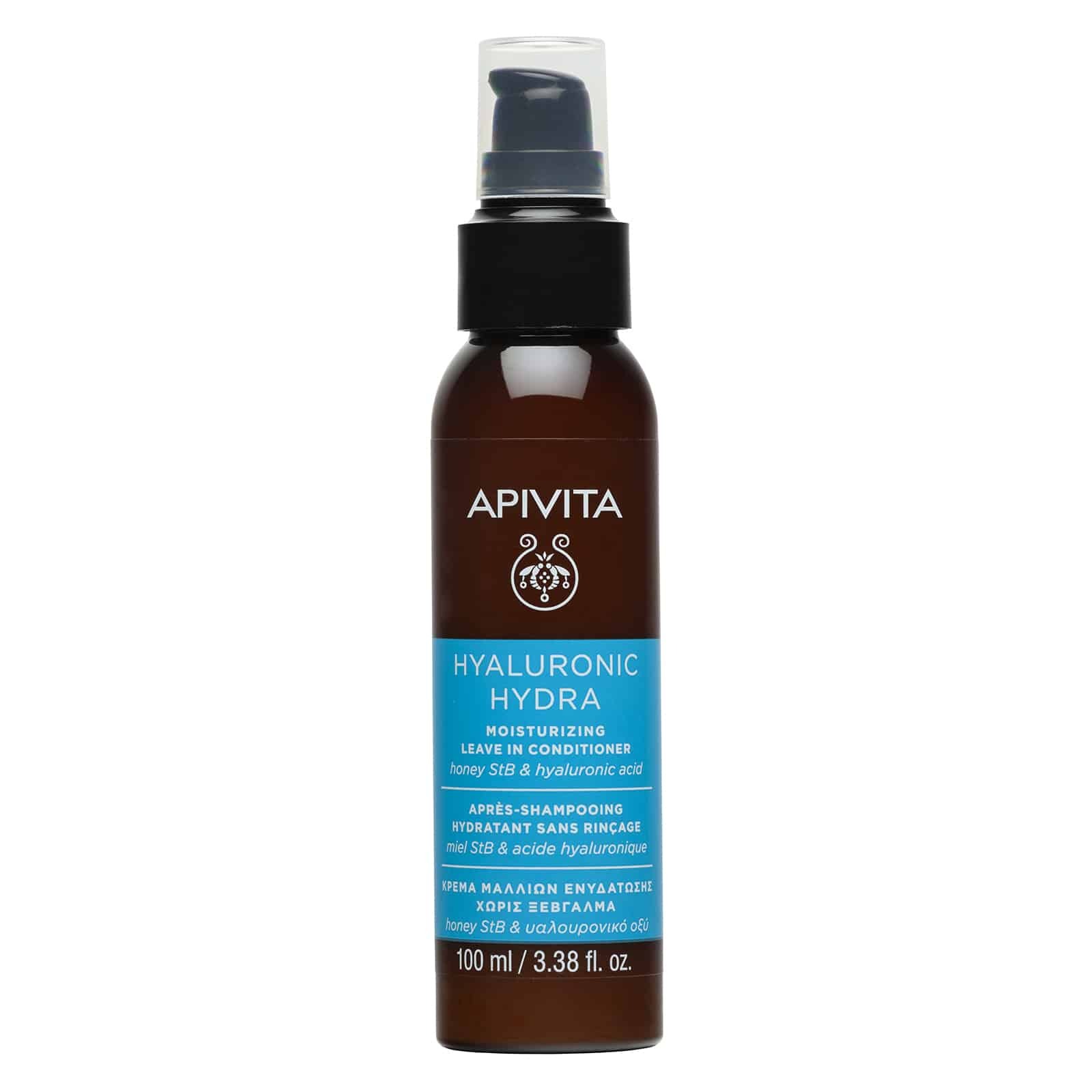 Apivita Hyaluronic Hydra Moisturizing Leave In Conditioner 100ml - Κρέμα Μαλλιών Χωρίς Ξέβγαλμα Με Μέλι StB και Υαλουρονικό Οξύ