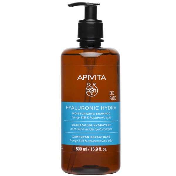 Apivita Hyaluronic Hydra Moisturizing 500ml - Σαμπουάν Ενυδάτωσης Mε Υαλουρονικό Οξύ και Μέλι