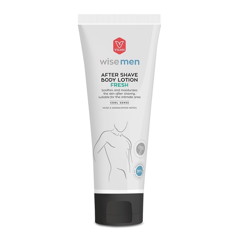 Vican Wise Men After Shave Body Lotion Fresh 200ml - Ανδρική Ενυδατική Λοσιόν Σώματος Για Μετά Το Ξύρισμα