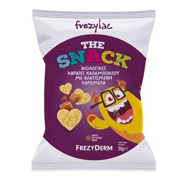 Frezyderm Frezylac The Snack 30gr - Βιολογικές Καρδιές Καλαμποκιού Με Γεύση Αλατισμένη Καραμέλα