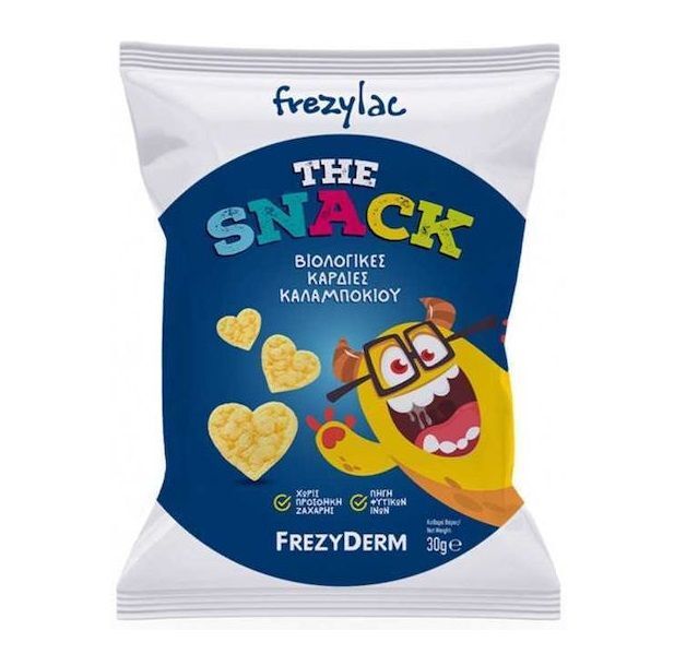 Frezyderm Frezylac The Snack 30gr - Βιολογικές Καρδιές Καλαμποκιού Με Γεύση Αλάτι