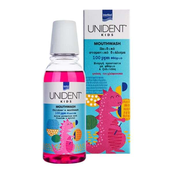 Intermed United Kids Mouthwash 100ppm 250ml - Παιδικό Στοματικό Διάλυμα Με Γεύση Τσιχλόφουσκα
