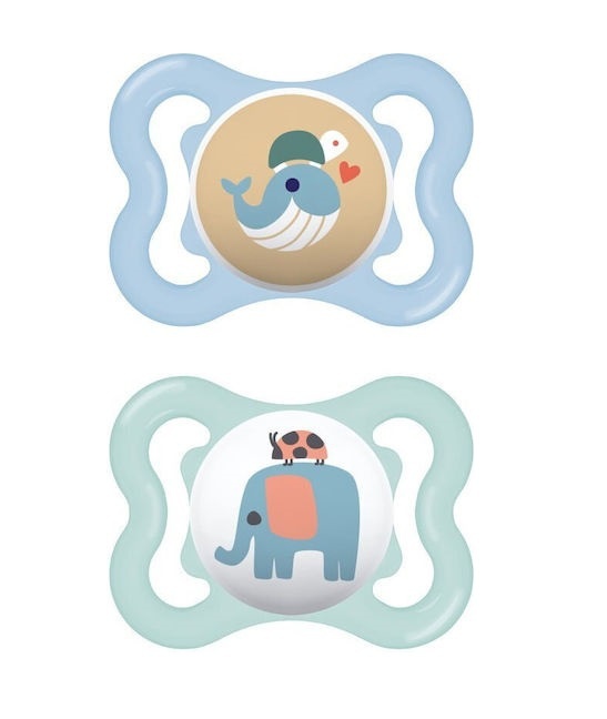 Mam Air 2τμχ - Πιπίλες Σιλικόνης 2-6 Μηνών Γαλάζιο