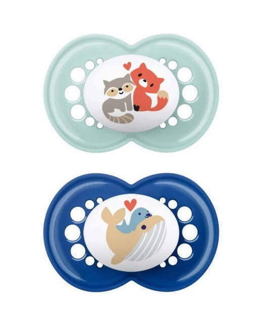 Mam Original 2τμχ - Πιπίλες Σιλικόνης 6-16 Μηνών Μπλέ/Γαλάζιο