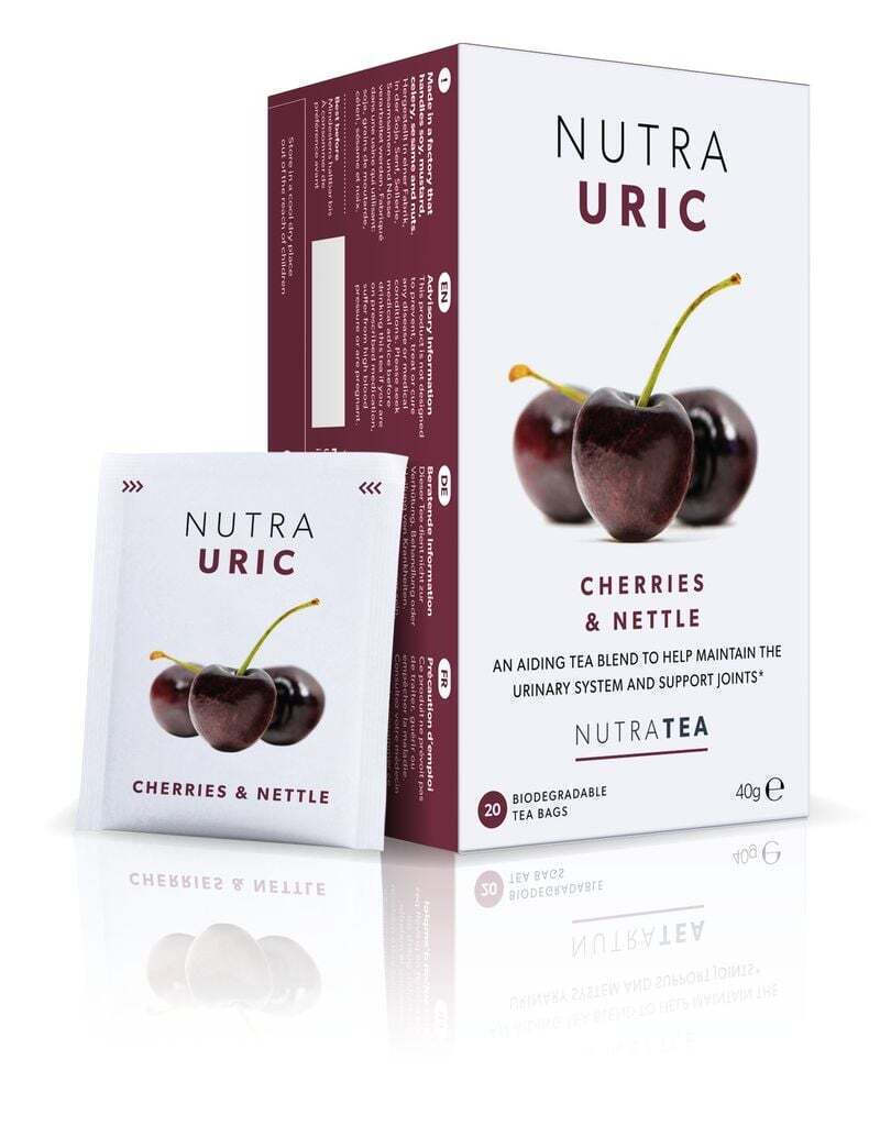 Nutra Tea Uric Cherries και Nettle 20 Φακελίσκοι - Θεραπευτικό Αφέψημα Για Τη Διατήρηση Των Φυσιολογικών Επιπέδων Ουρικού Οξέος
