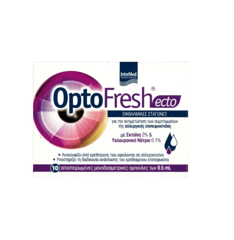 Intermed Optofresh Ecto 10x0.5ml - Οφθαλμικές Σταγόνες Για Την Αντιμετώπιση Της Αλλεργικής Επιπεφυκίτιδας