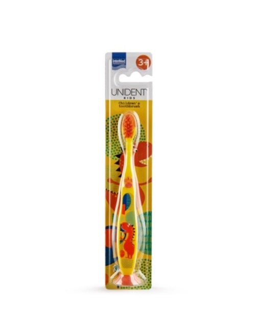 Intermed Unident Kids Children’s Toothbrush Yellow 1τμχ - Παιδική Οδοντόβουρτσα 3+ Ετών