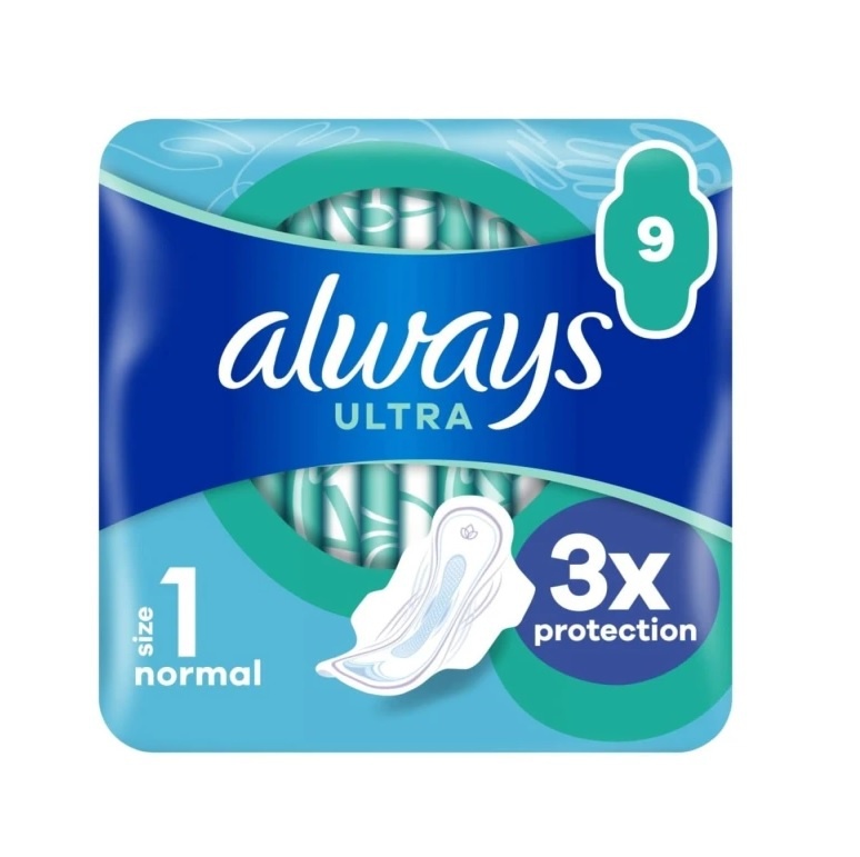 Always Ultra Normal 9τμχ - Σερβιέτες Με Φτερά