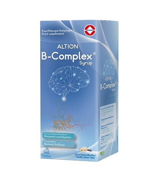 Altion B-Complex Syrup 150ml - Συμπλήρωμα Διατροφής Για Ενίσχυση Του Ανοσοποιητικού και Του Νευρικό Συστήματος