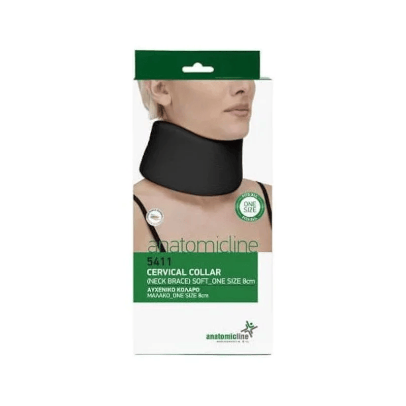 Anatomic Line 5411 One Size 8cm - Μαλακό Αυχενικό Κολάρο Μαύρο